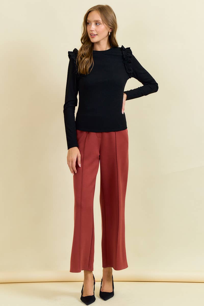 Lerner Ruffle Shoulder Top