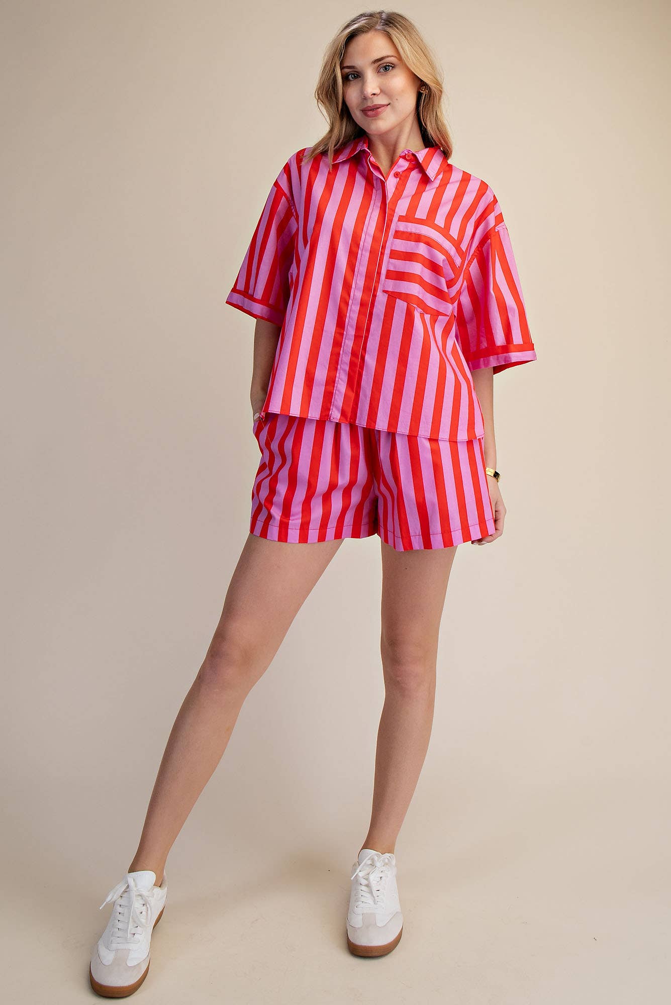 Marta Collar Neck Button Down Shirt