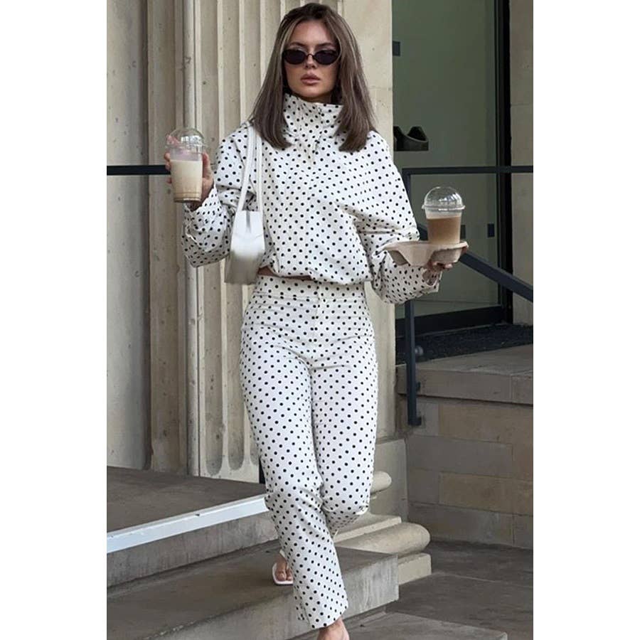 Zayne Polka Dot Printed Jacket
