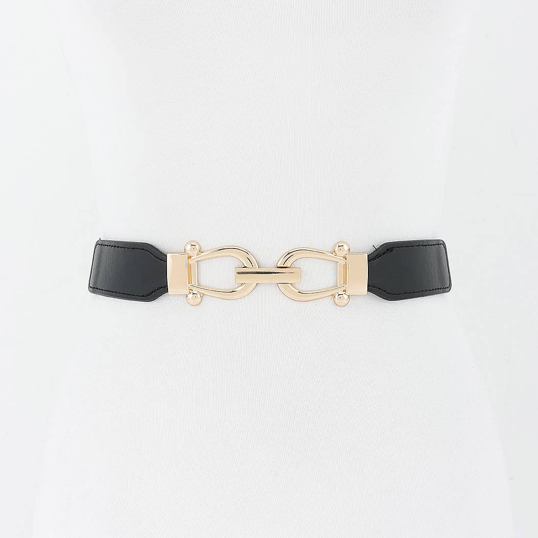 Vincent Horsebit Link Stretch Waist Belt