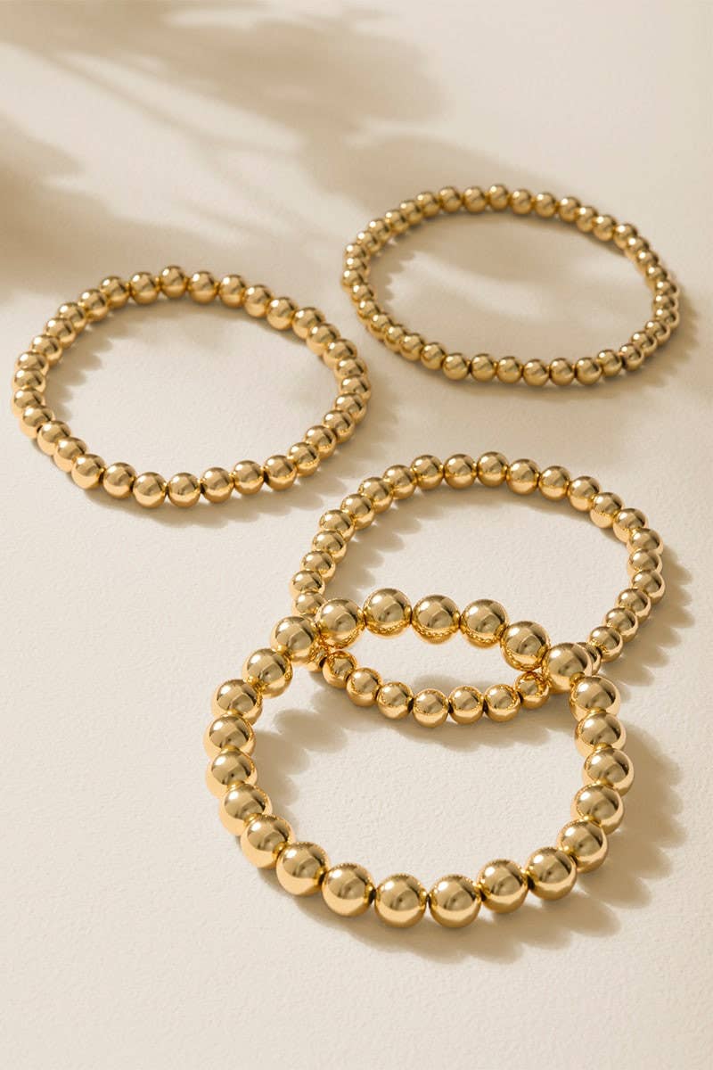 Darvin 14K Gold Beaded Stretch Bracelet