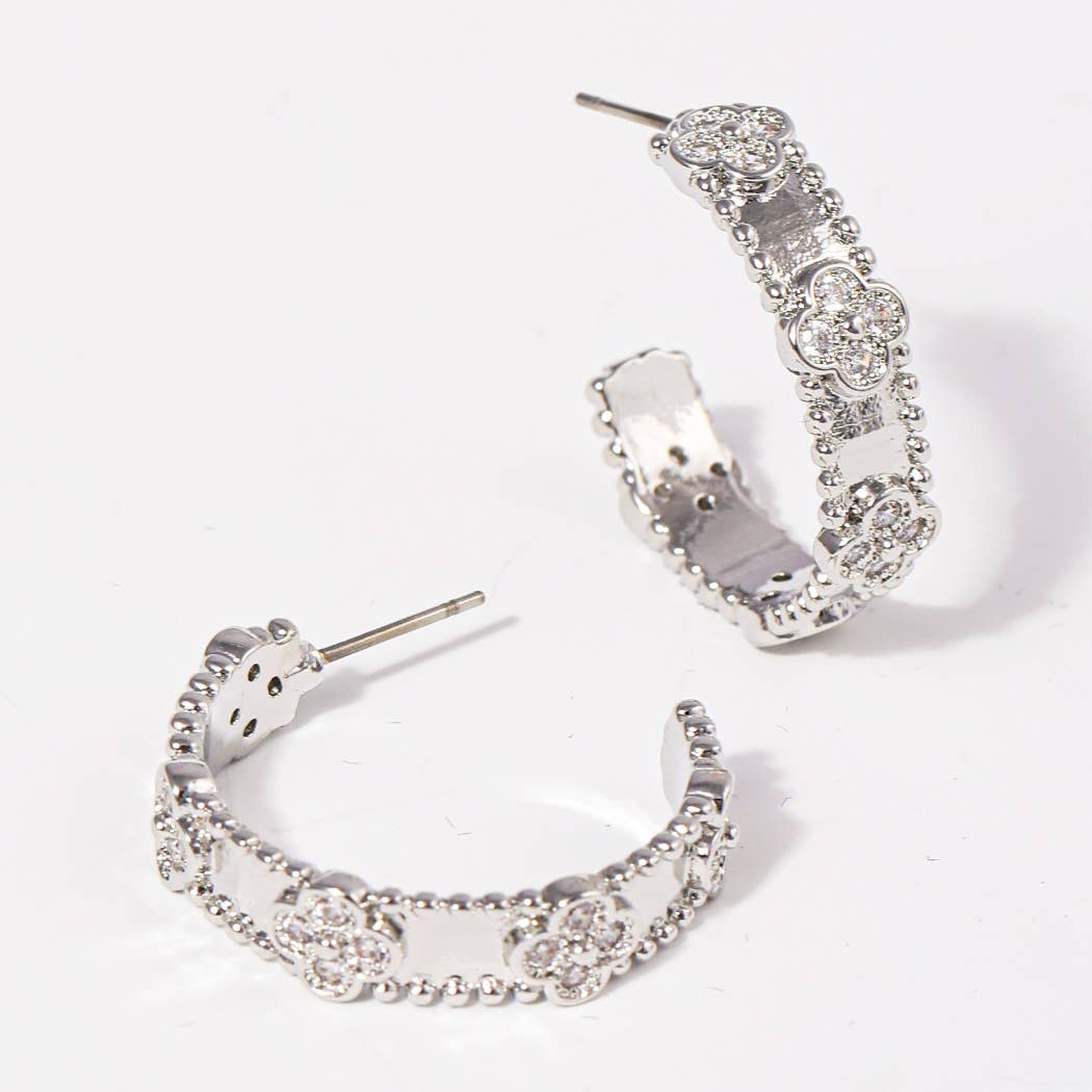 Donna Plated Hoop Post Earrings