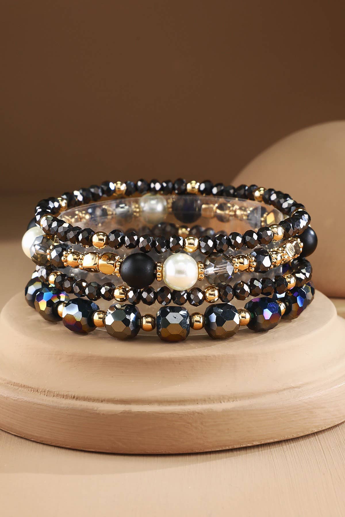 Foyer 4 Layered Bead and Stone Bracelets (3 Colors!)