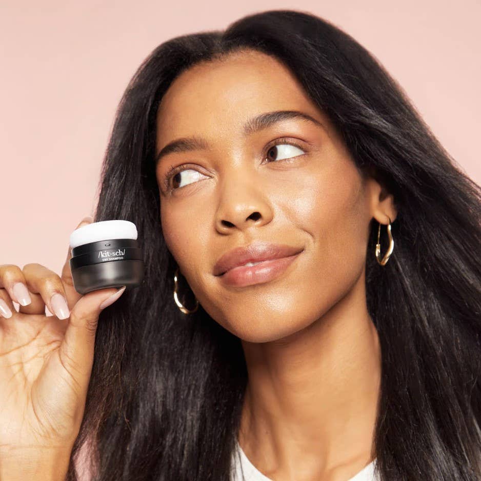 KITSCH Volumizing Rice Protein Dry Shampoo - Dark Tinted Powder