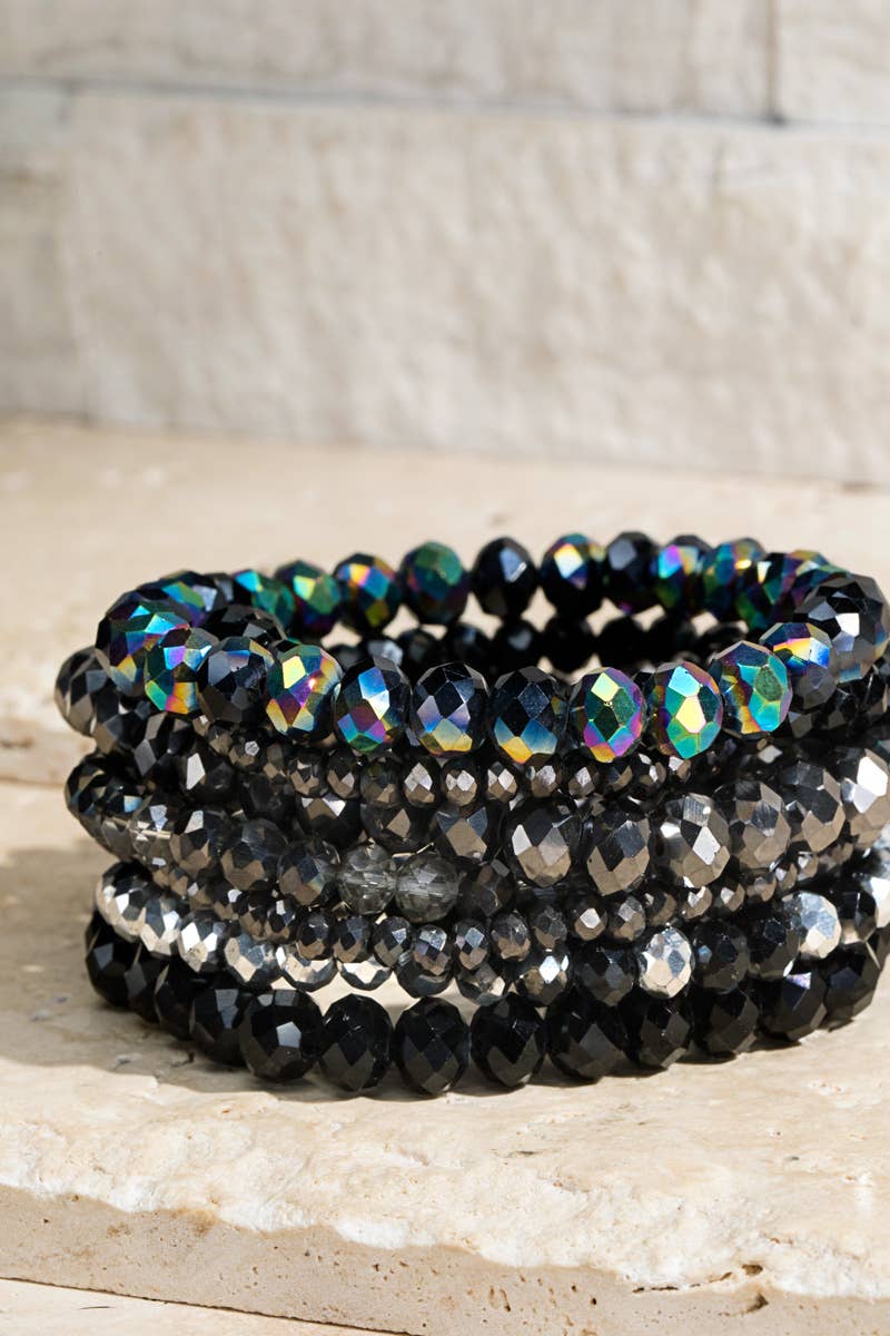 Faye Glass Bead Bracelet Set (6 Colors!)