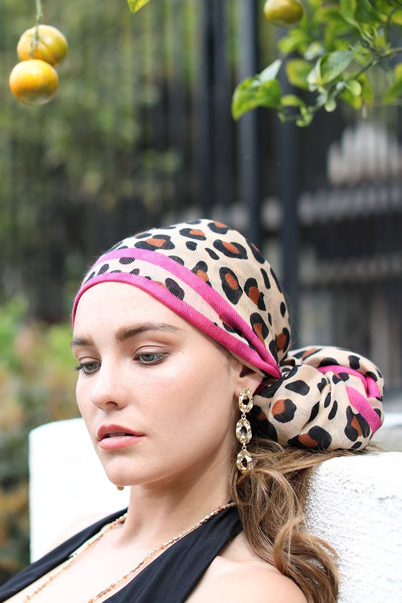 Renny Leopard Print Scarf