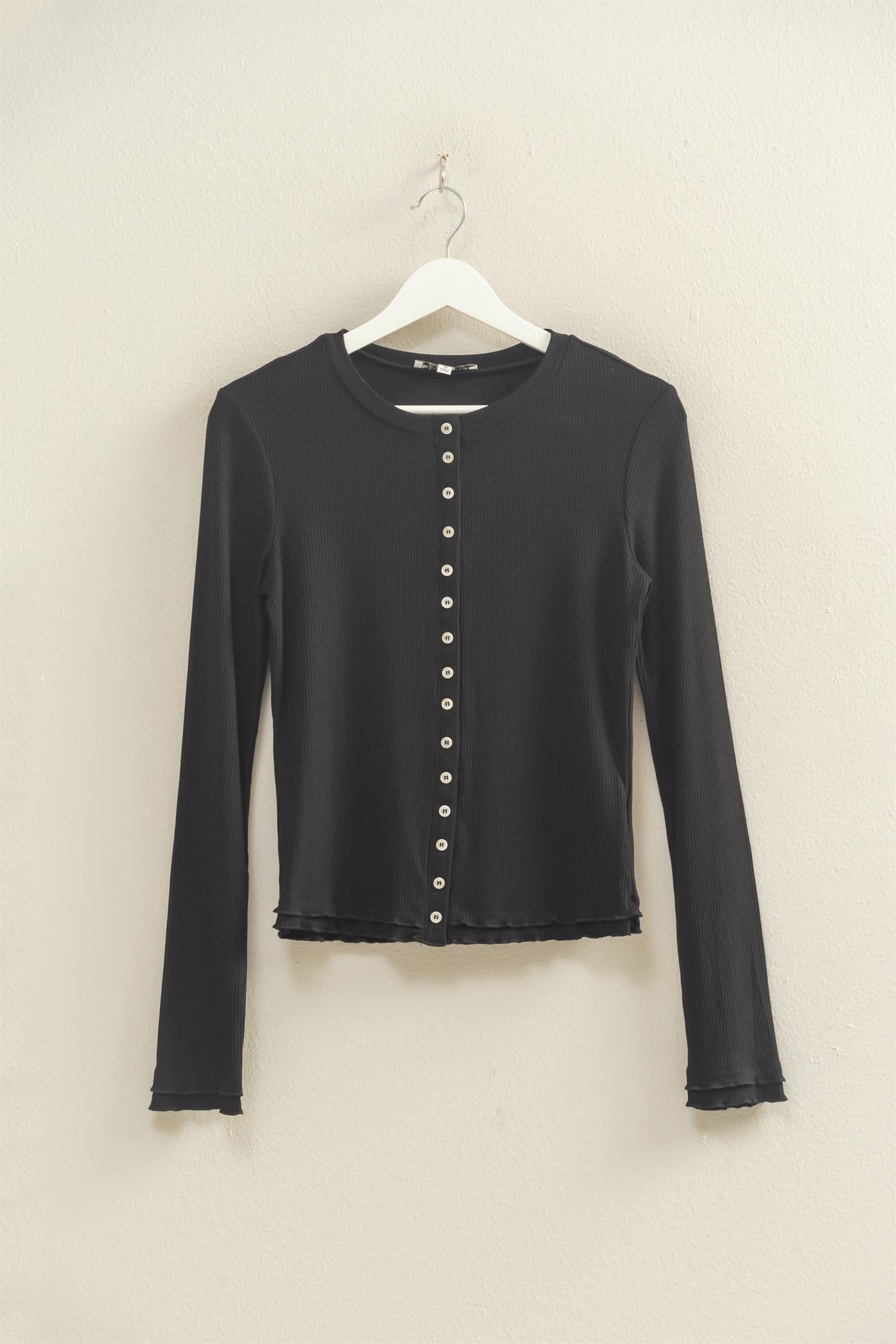Sawyer Button Ribbed Top