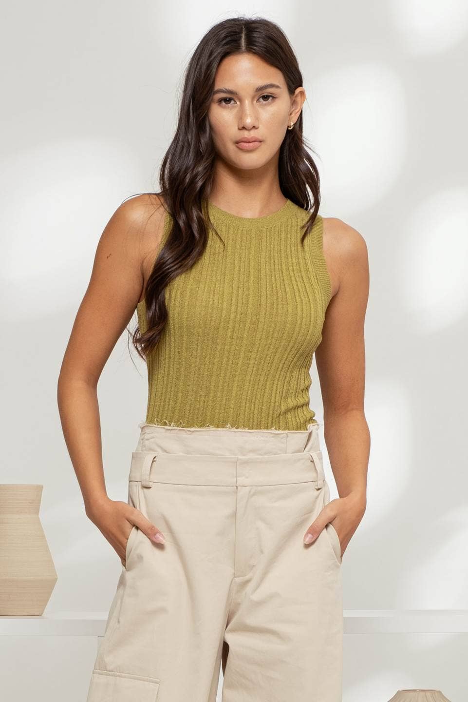Sonnie Knit Olive Tank