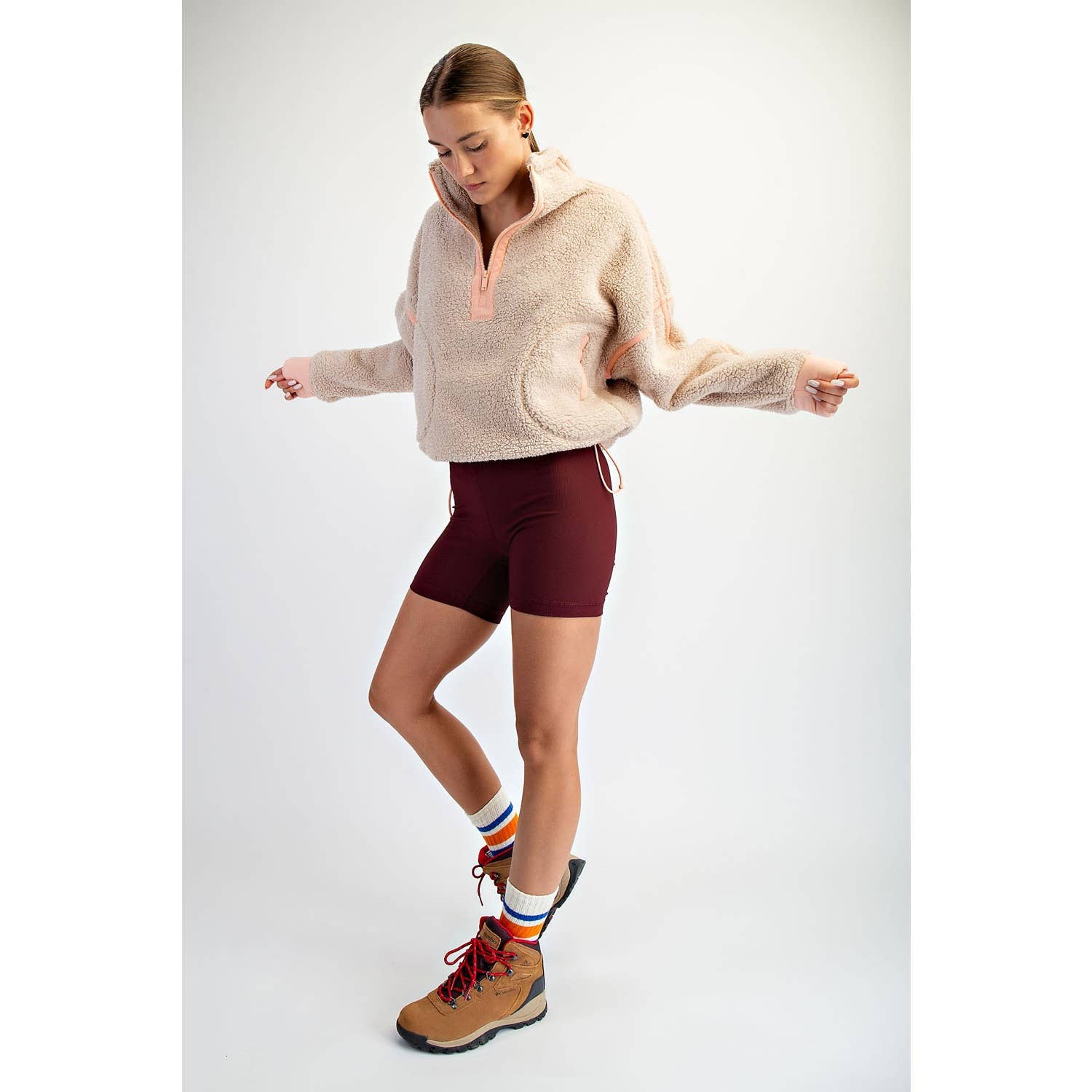 Stila Plush Sherpa Pullover Jacket