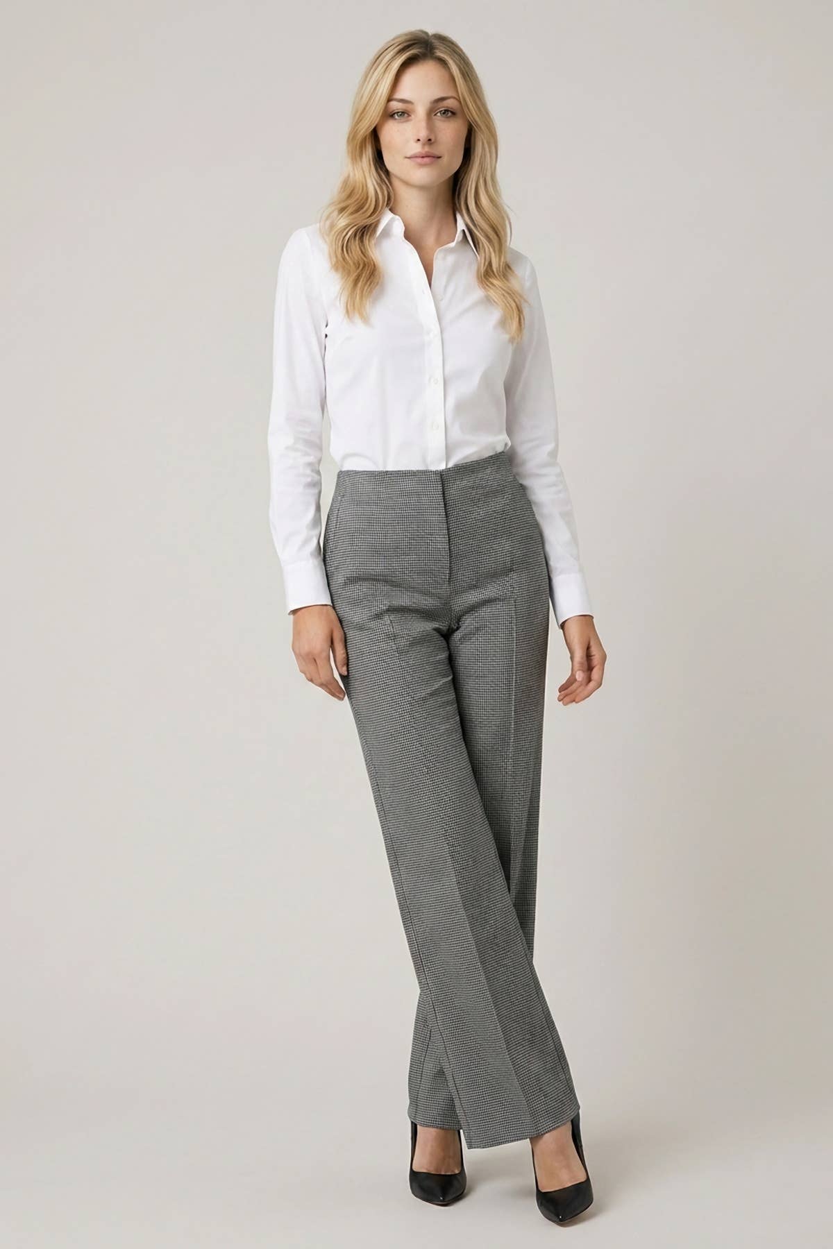 Drestin Houndstooth Straight Pants