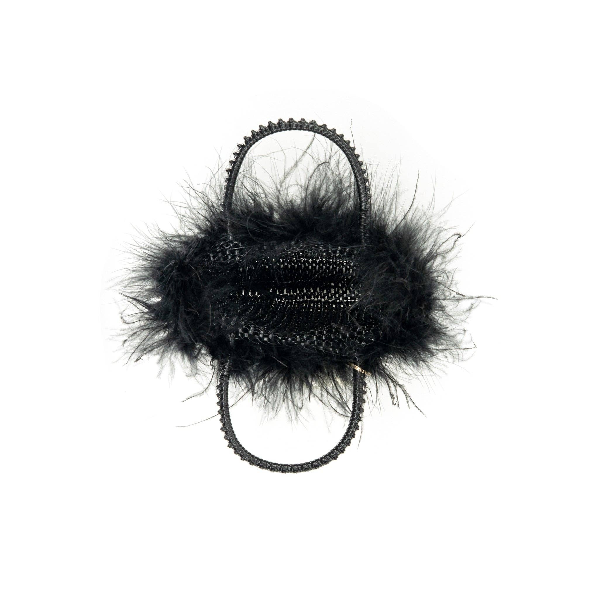 Blaze Feather Beaded Evening Bag