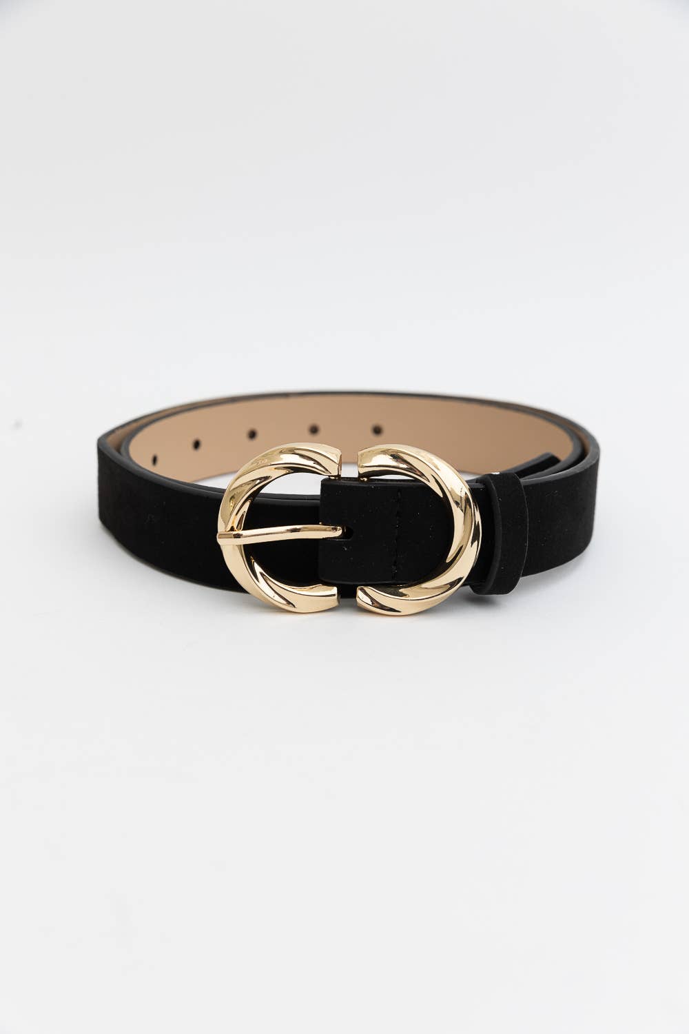Sawyer Double C Shaped Buckle Suede Belt (2 Colors!)