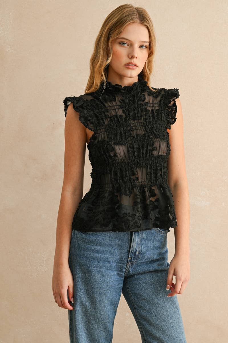 Ester Velvet Lace Top -In stores 10/10!