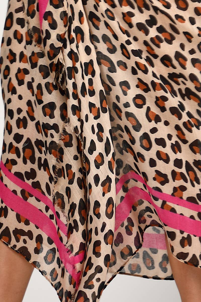 Renny Leopard Print Scarf