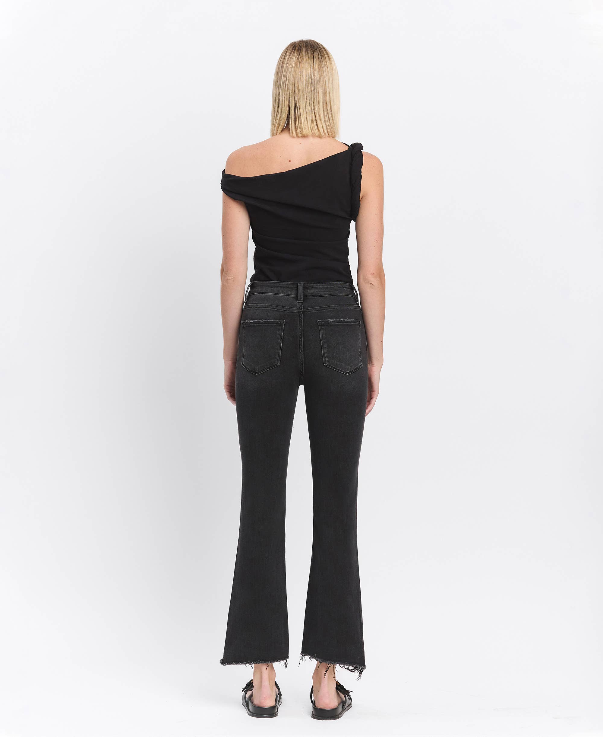 Vervet Tristan High Rise Raw Crop Jeans