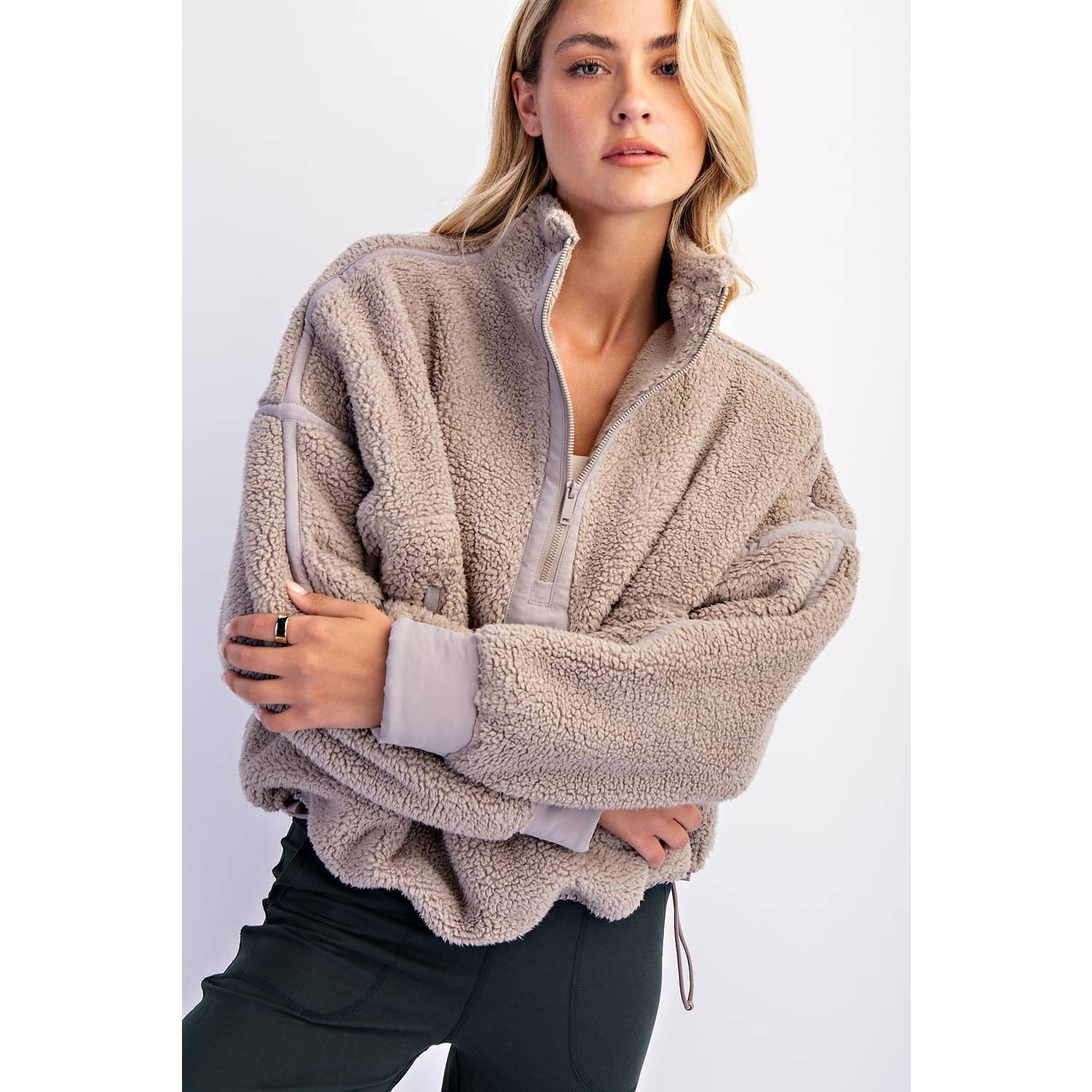 Stila Plush Sherpa Pullover Jacket
