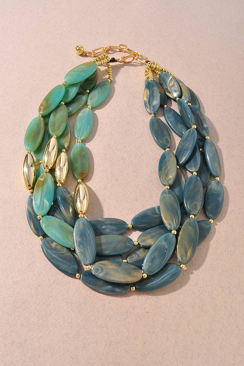Rory Multi Strand Bead Necklace ( 2 Colors!)