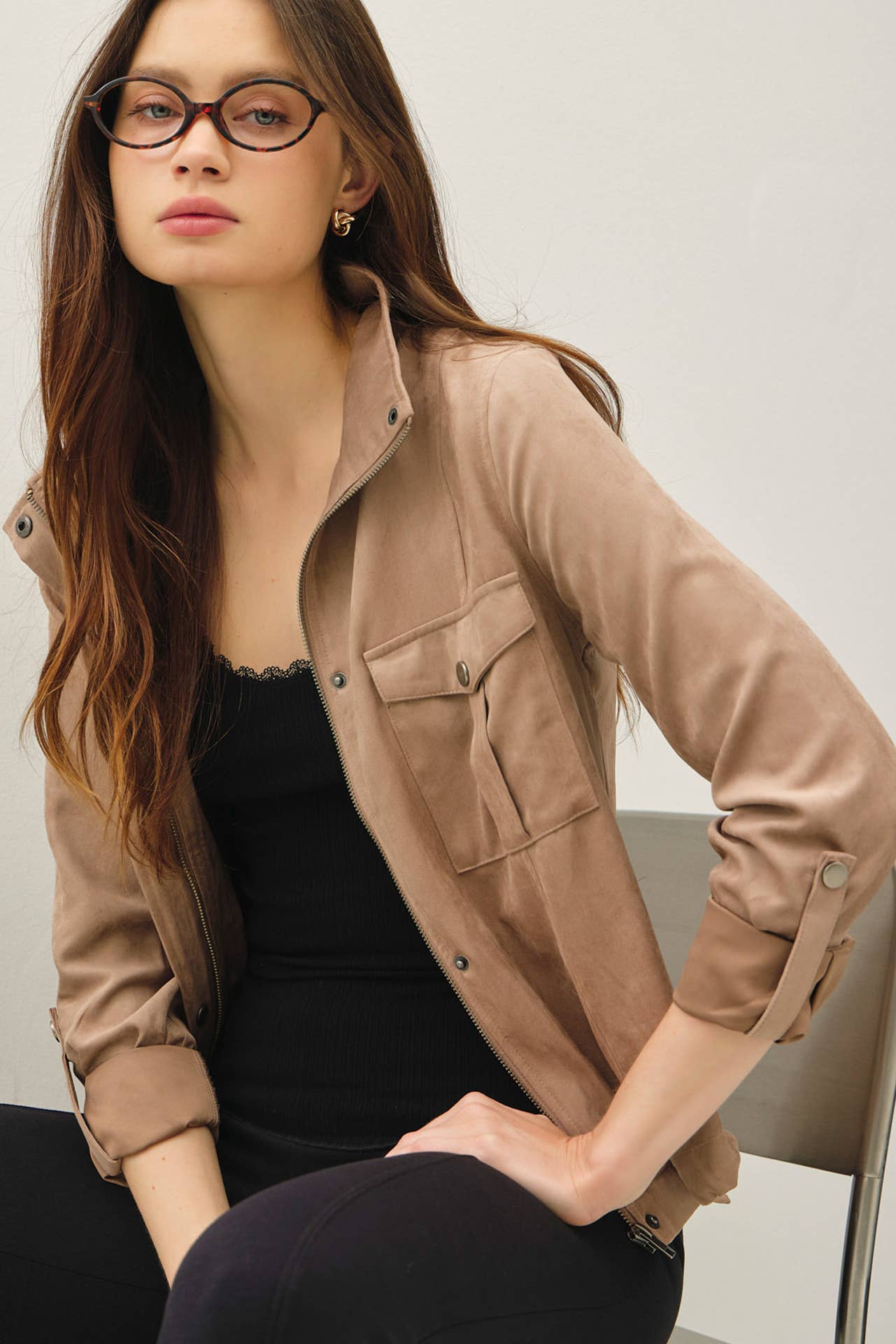 Brendah Cropped Utility Jacket