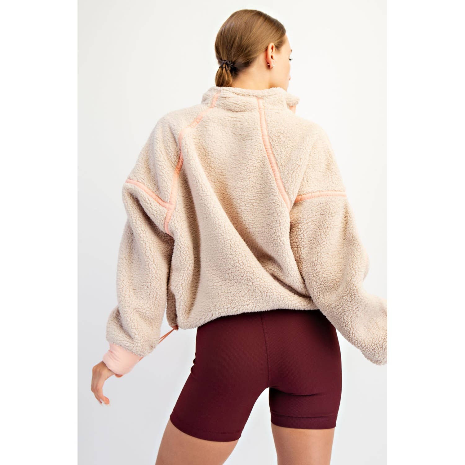 Stila Plush Sherpa Pullover Jacket