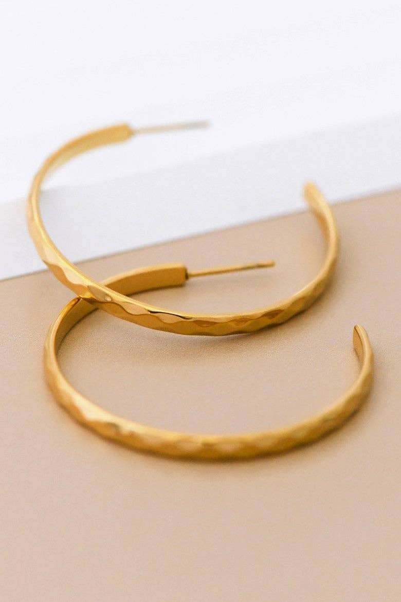 Azzie 18K Gold Hoop Earrings