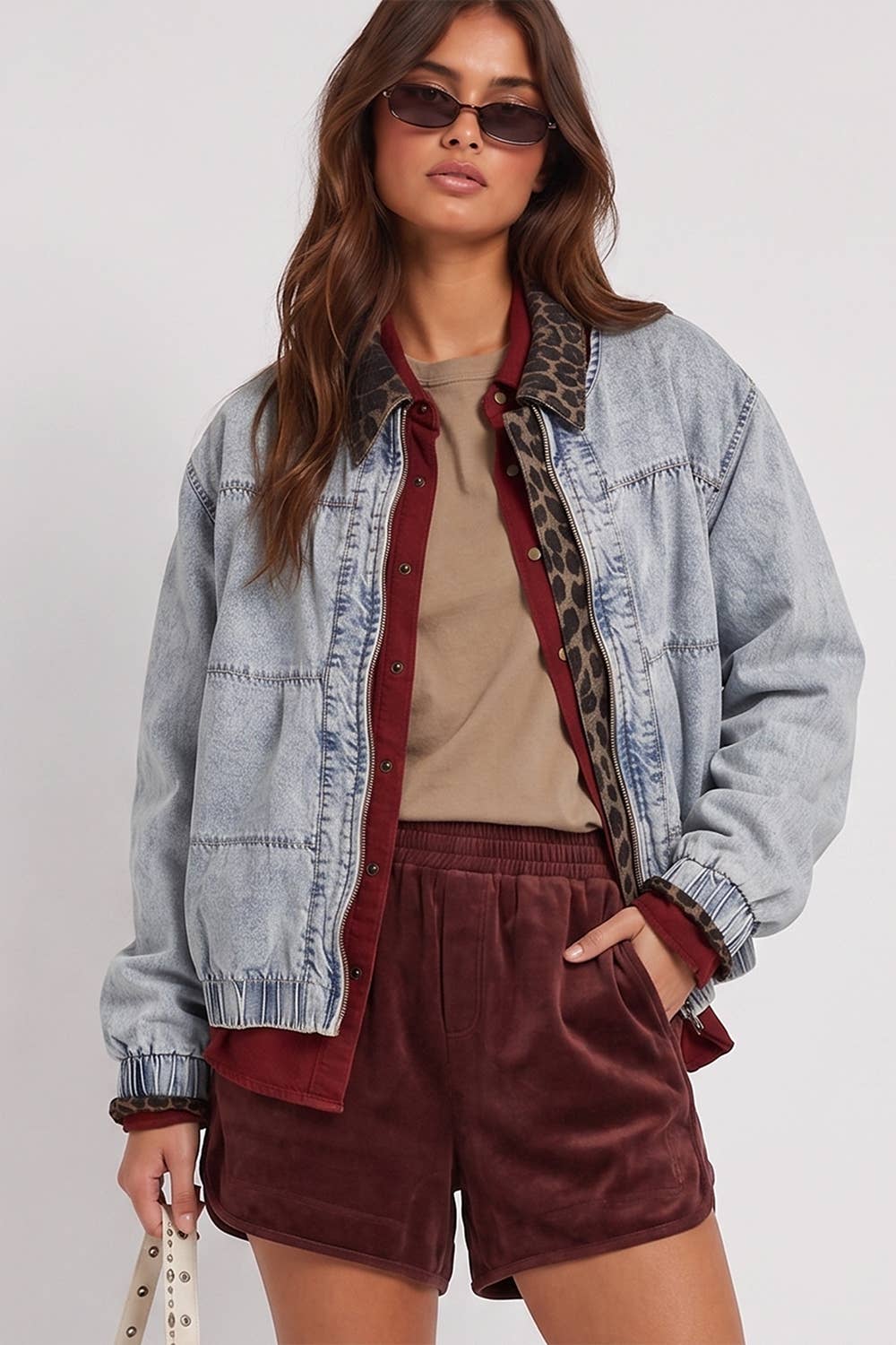 Jonus Tiered Layers Washed Denim Jacket