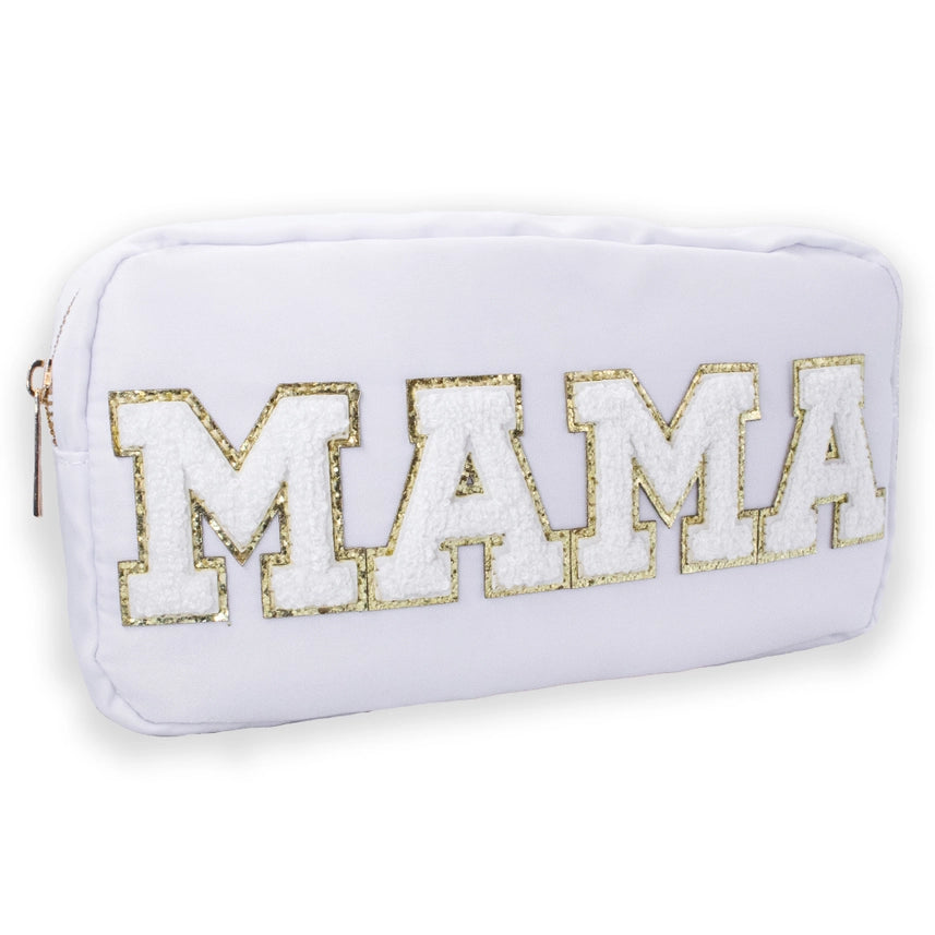 Mama Nylon Chenille Letter Travel Makeup Pouch PREORDER