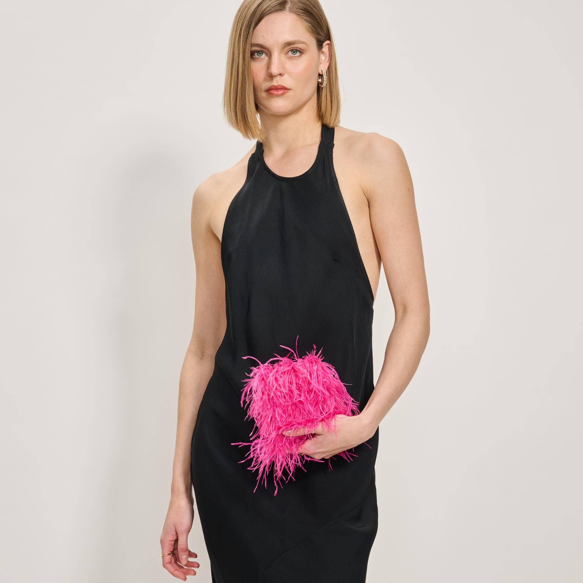 Feathered Flair Evening Bag