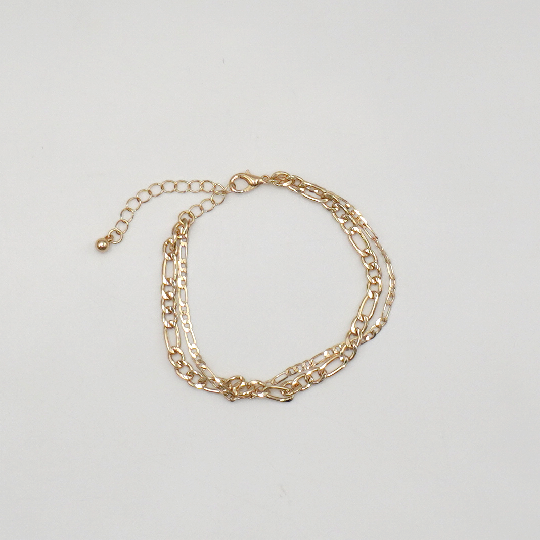 Diaz Gold Double-Layer Link Bracelet