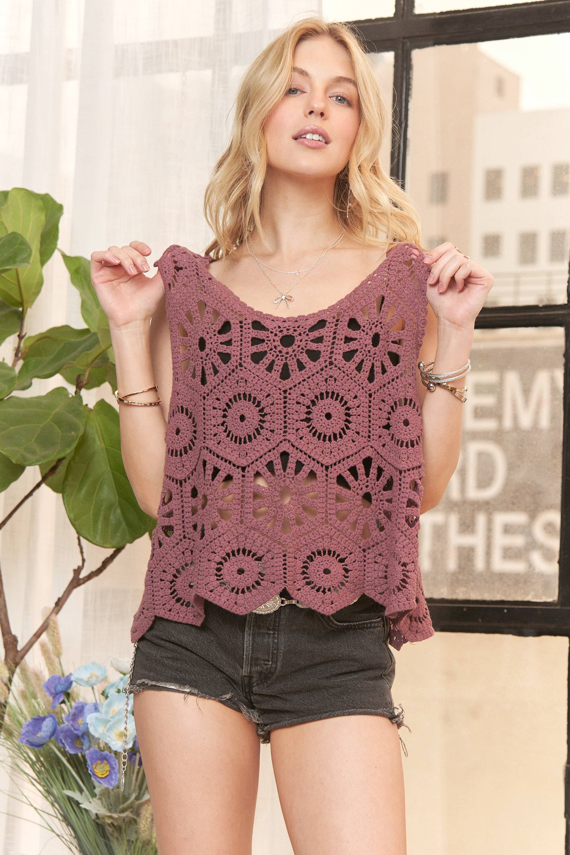 Leighton Crochet Tank Top
