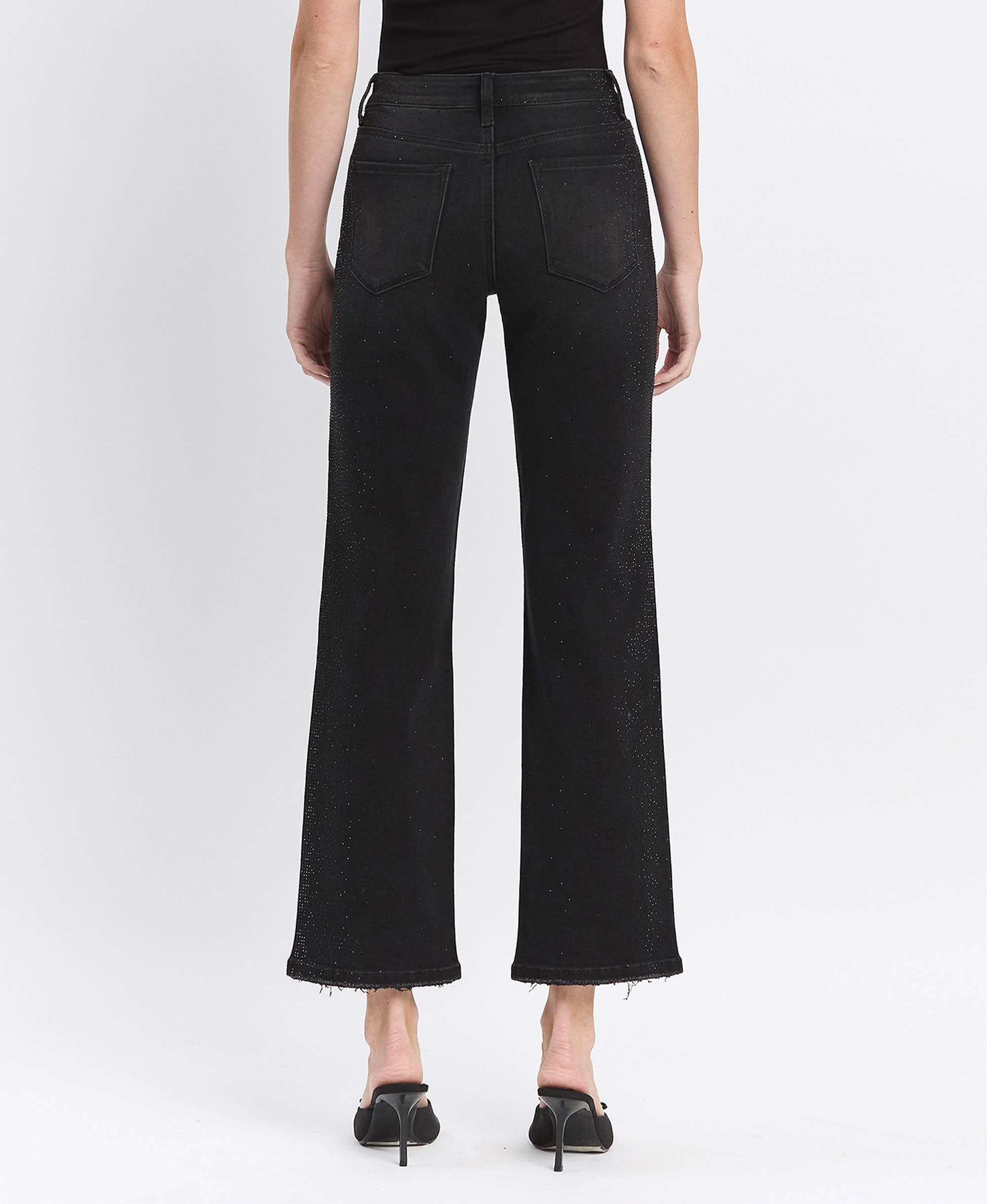 Vervet Ace High Rise Slim Rhinestone Jeans
