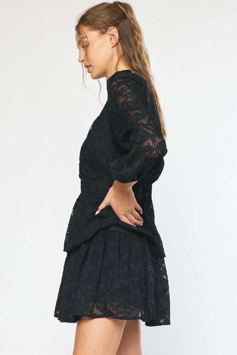 Marly Floral Black Dress