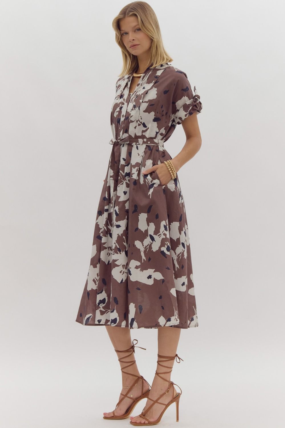 ENTRO Maude Floral Midi Dress FINAL SALE