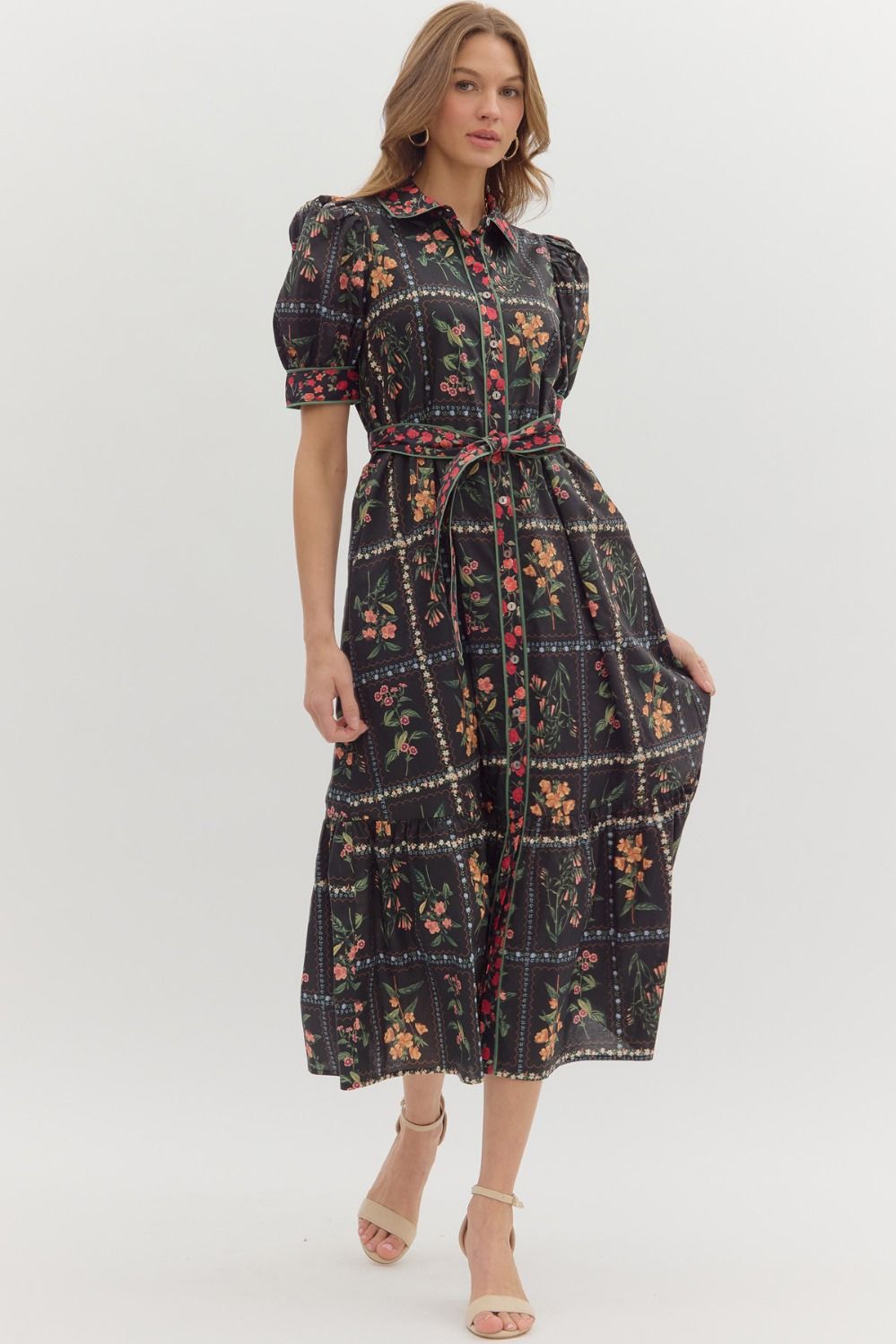 Viv Floral Midi Dress