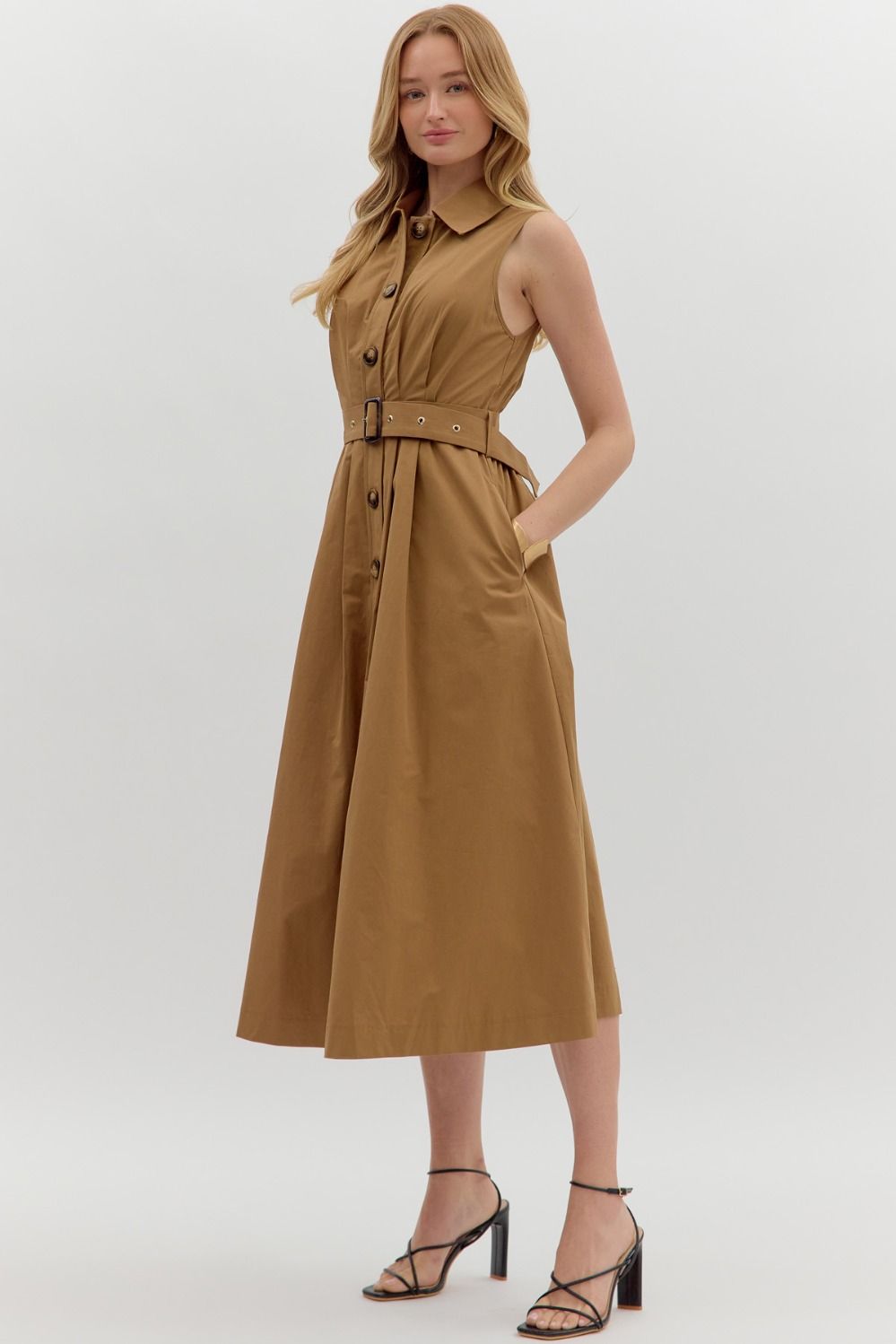 Vella Trench Midi Dress
