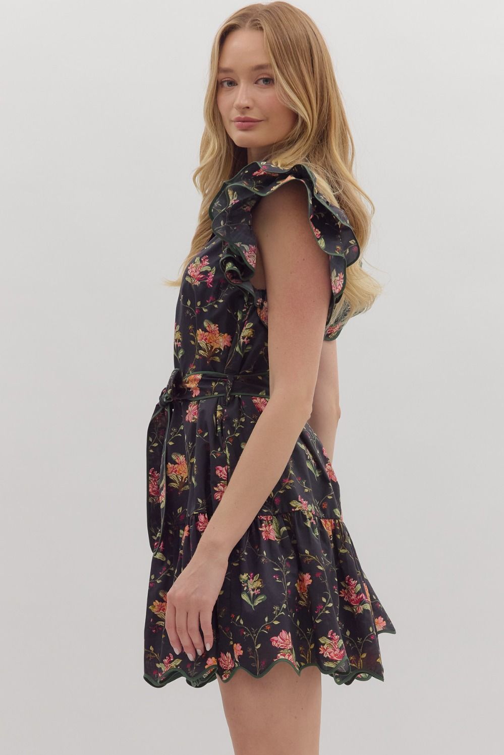 Vaughn Floral Ruffle Mini Dress