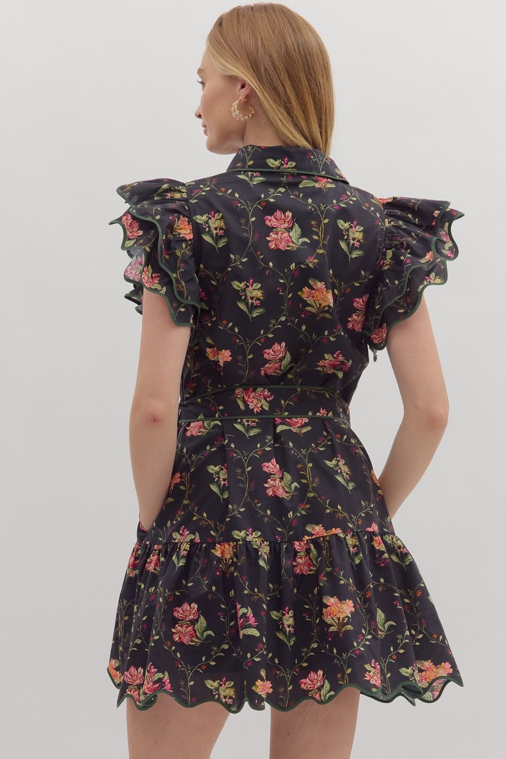 Vaughn Floral Ruffle Mini Dress