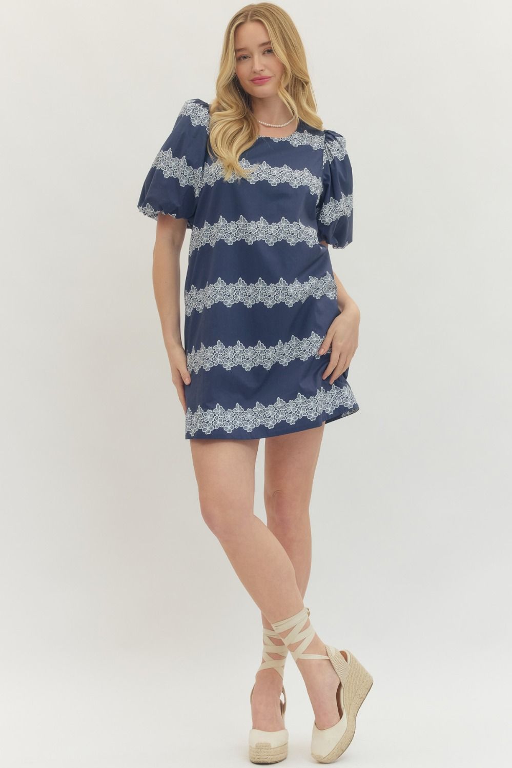 Rexa Stripe Lace Dress -In stores 3/13
