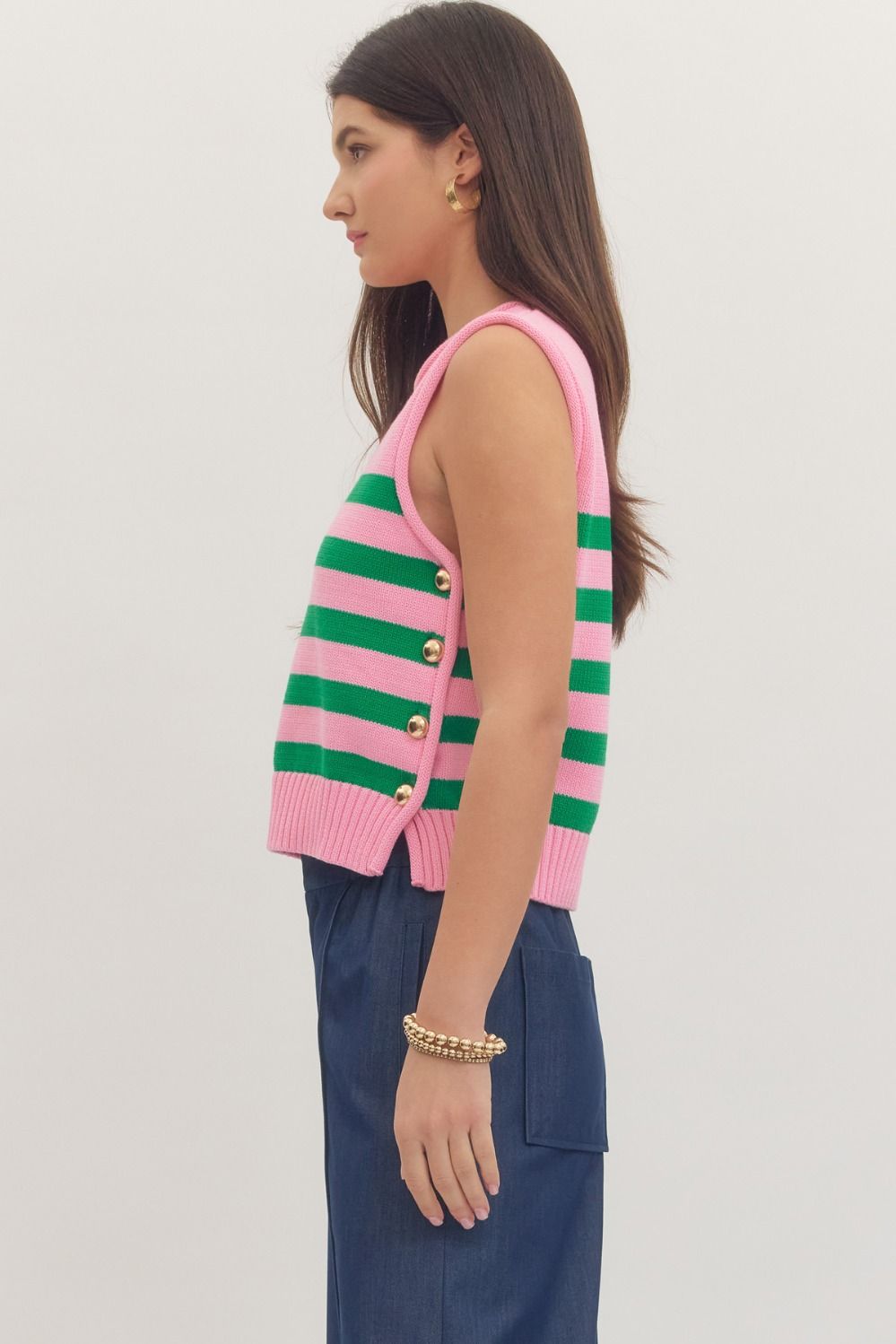 Entro Louisa Stripe Knit Tank