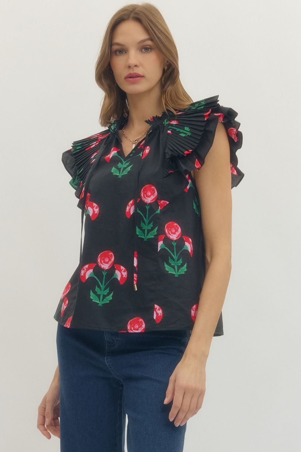 Entro Lora Floral Top