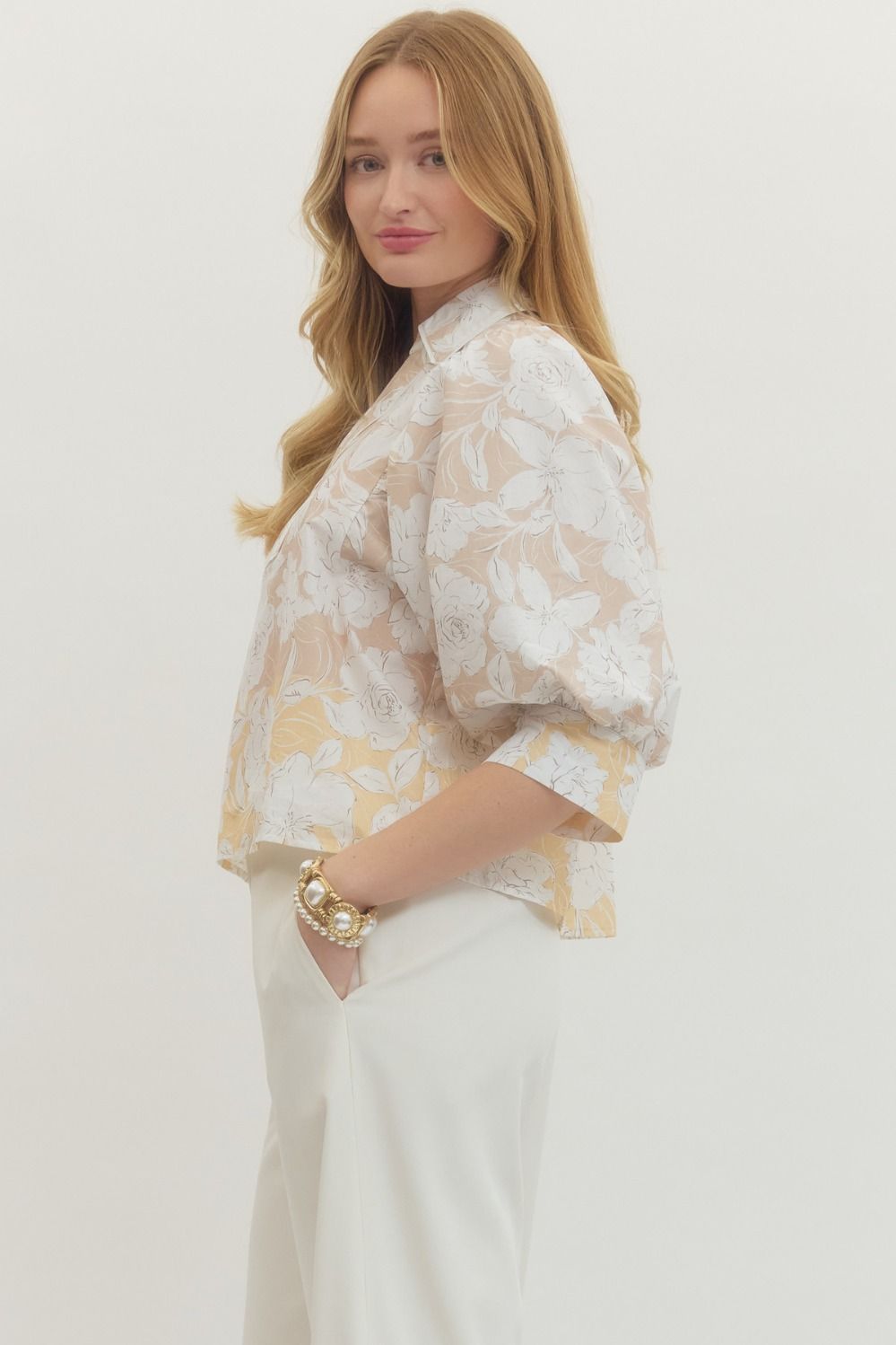 Roto Floral Blouse -In stores 3/13