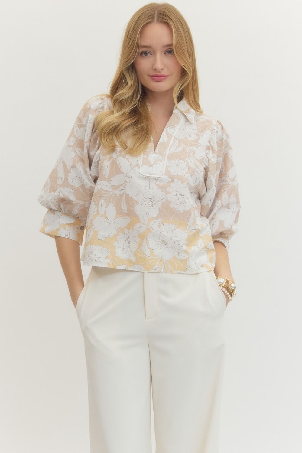 Roto Floral Blouse -In stores 3/13