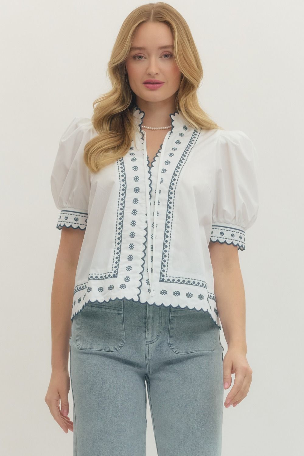 Ricky Embroidered Top -In stores 3/13
