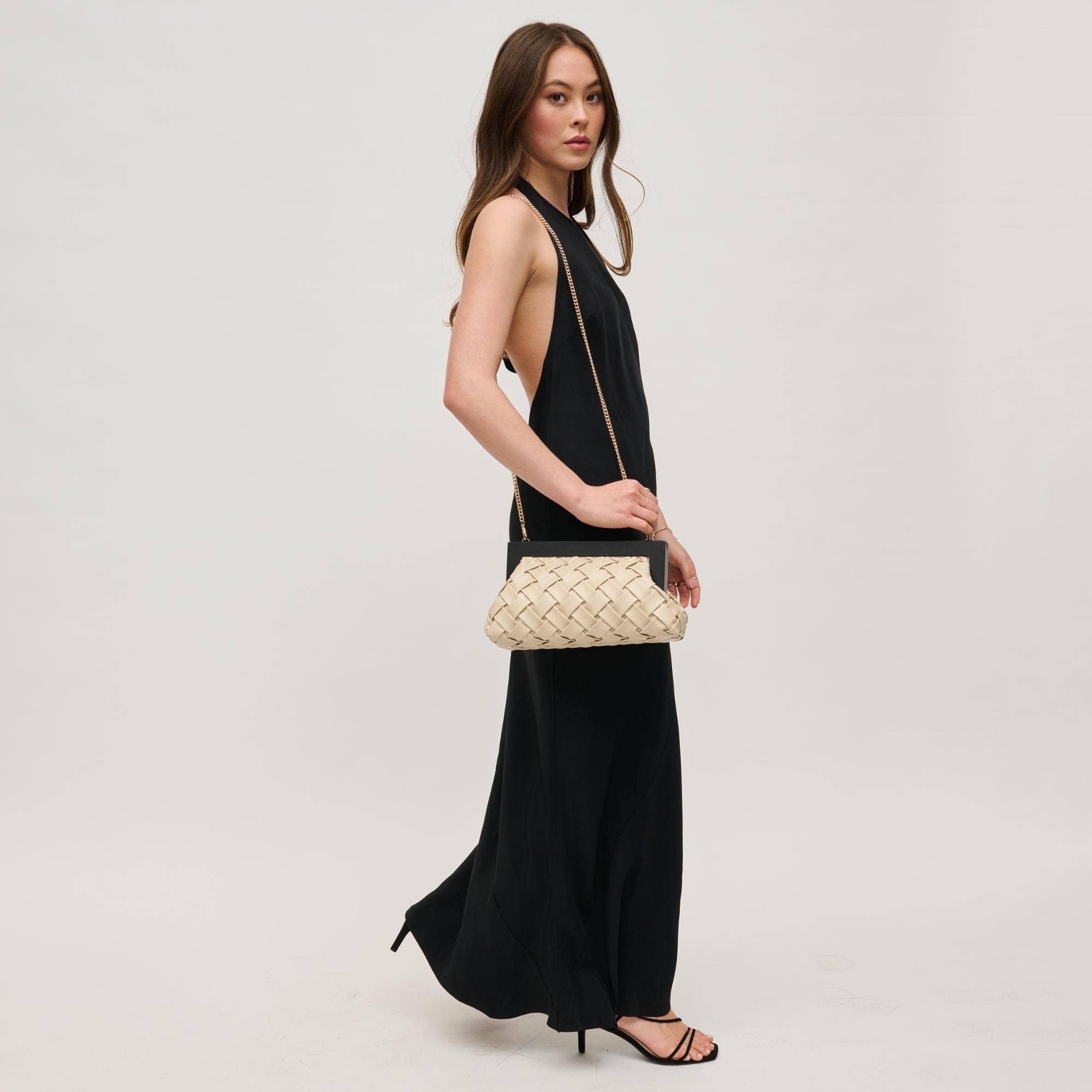 Jamie Woven Wooden Frame Clutch PREORDER