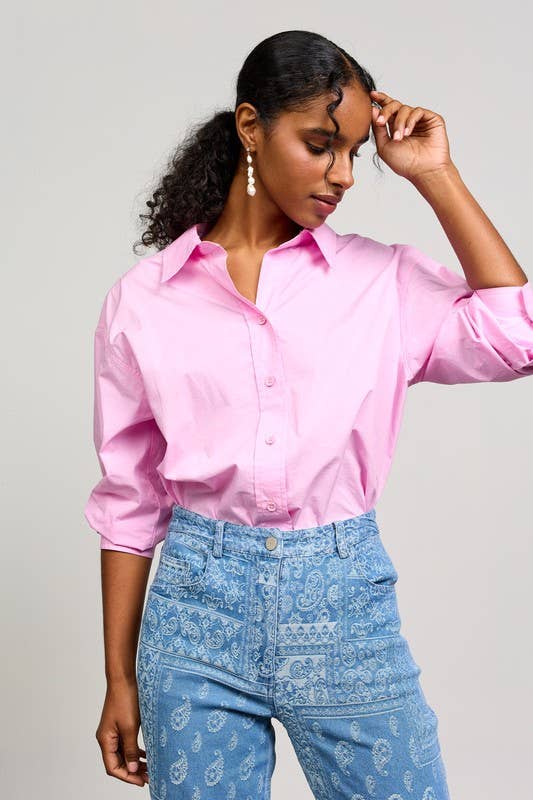Britt Poplin Long Sleeve Shirt