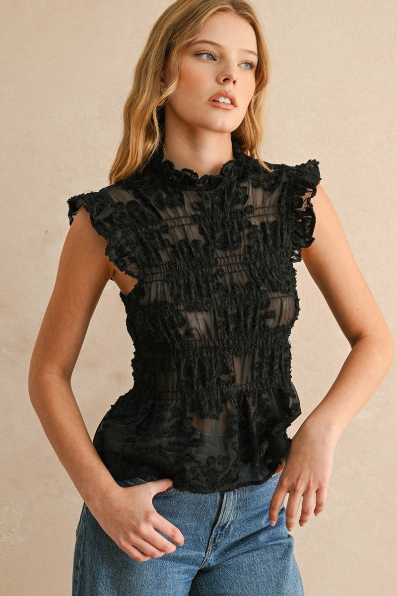 Ester Velvet Lace Top -In stores 10/10!