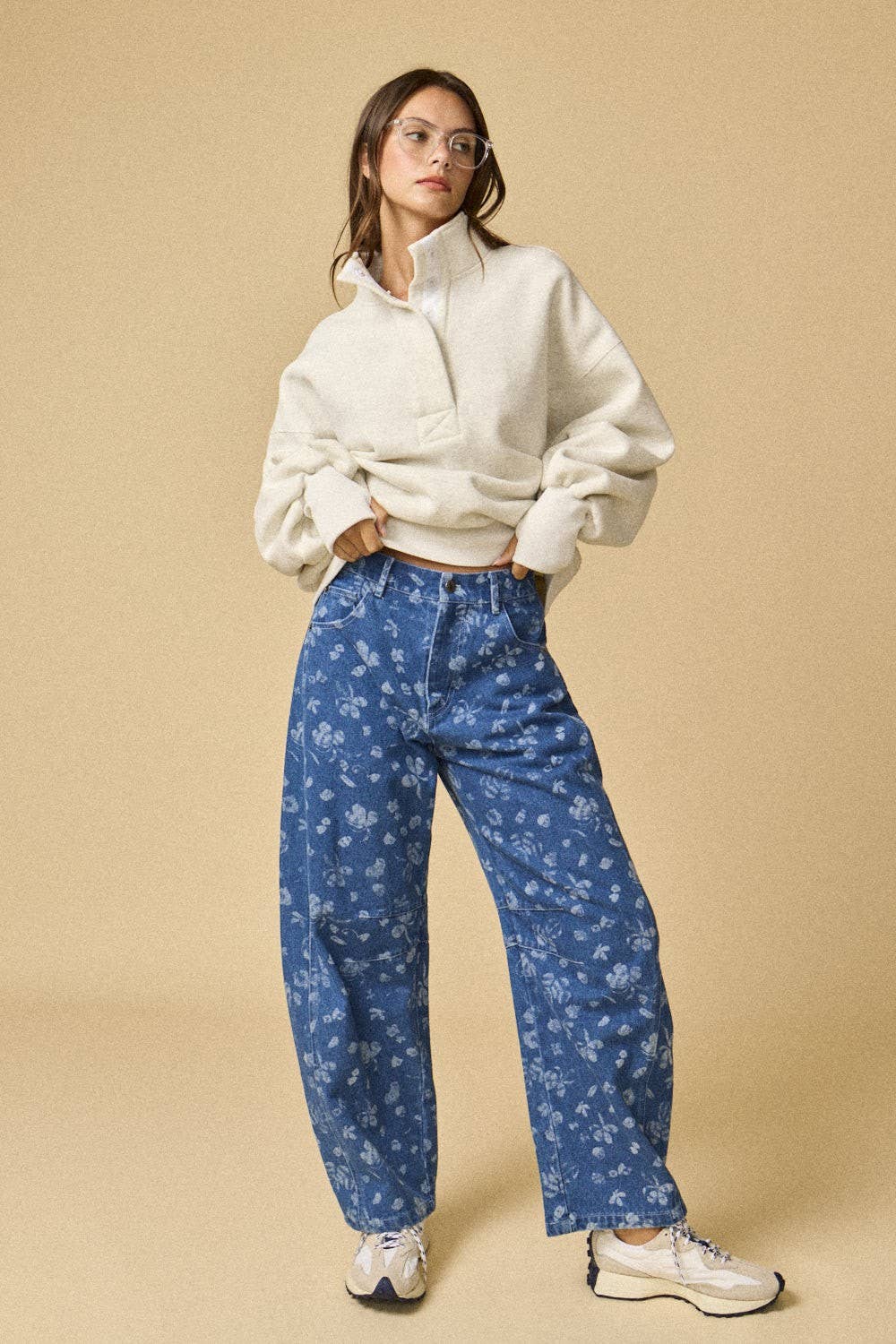 Wendy White Melange Pullover