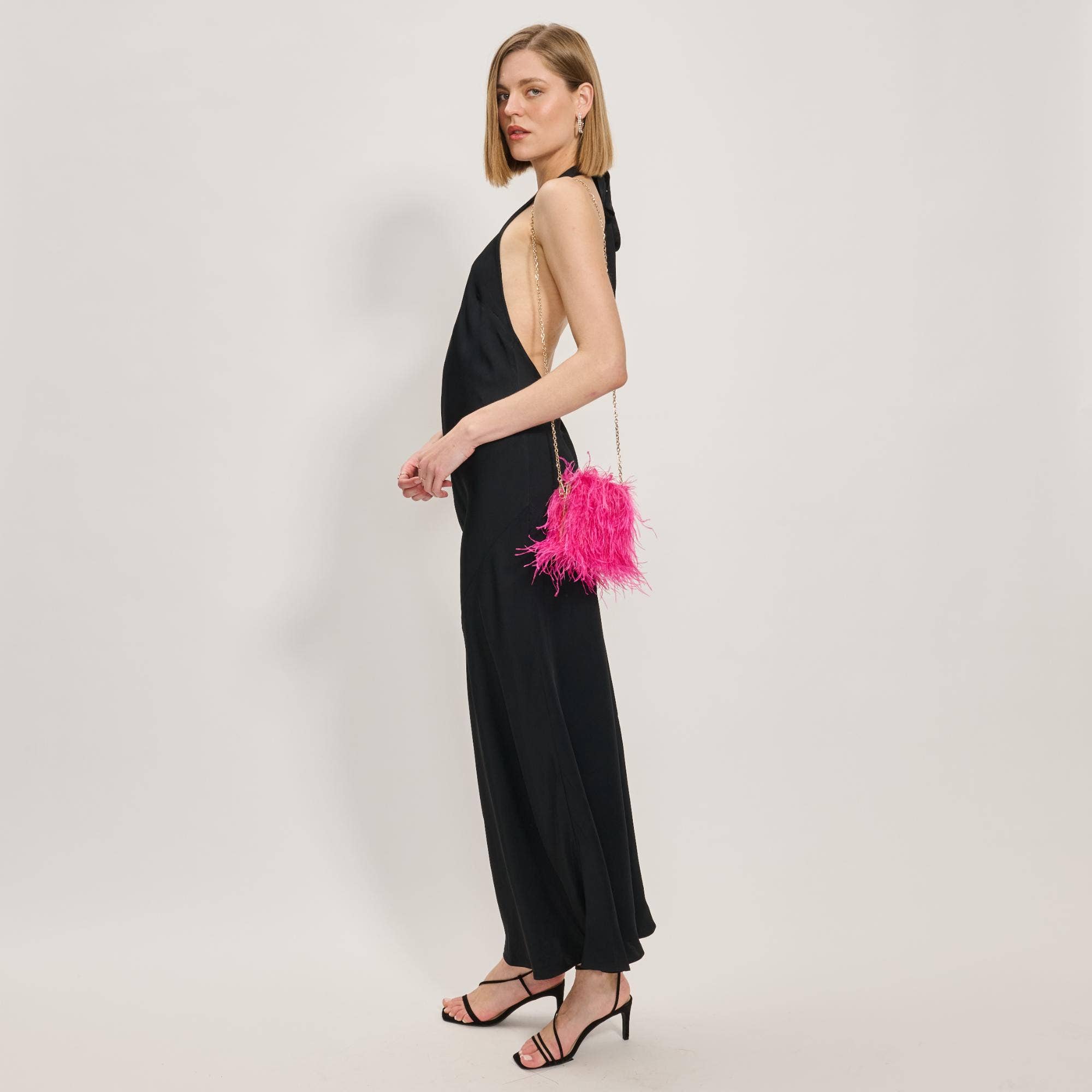 Feathered Flair Evening Bag