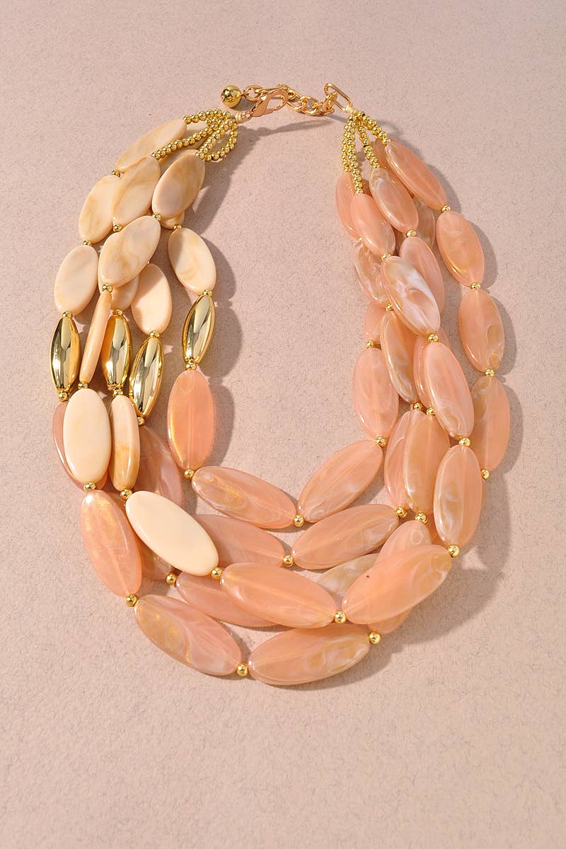 Rory Multi Strand Bead Necklace ( 2 Colors!)