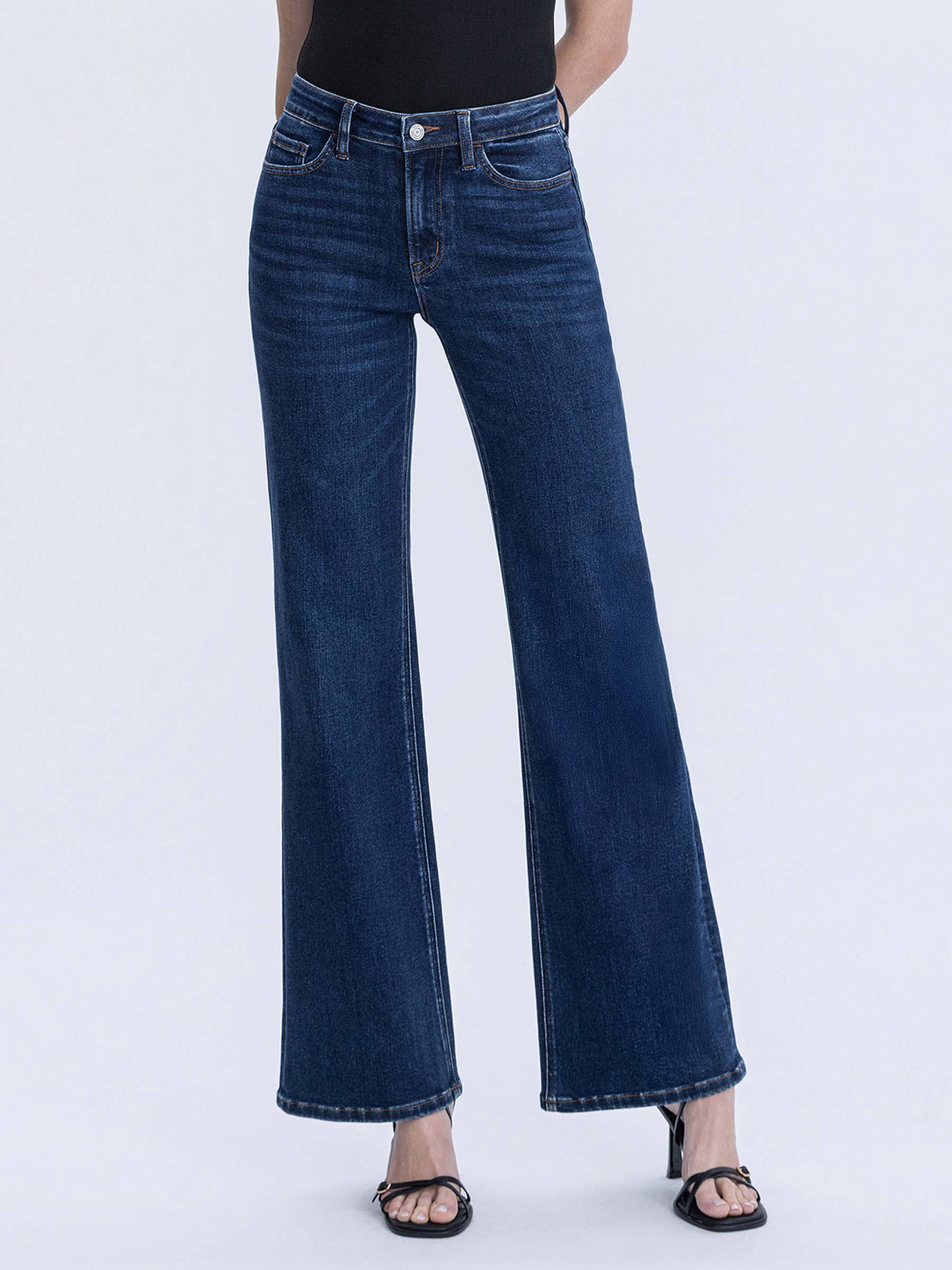 Vervet Lingering High Rise Dark Wash Vintage Flare Jeans