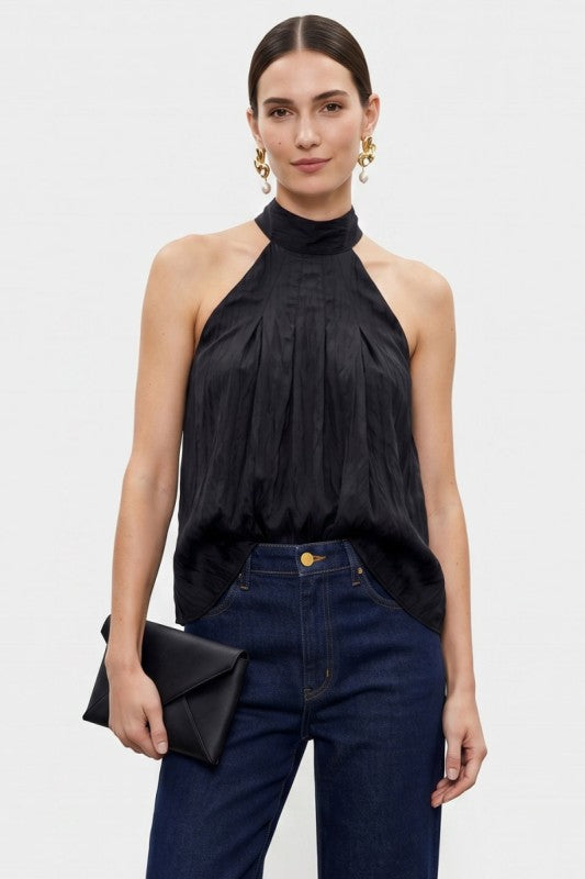 Emelie Halter Neck Tie Tank Top